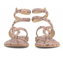Negozio Online Wrap up suede sandal with python printing F08171824-0280 Saldi 2023